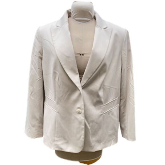 Alex Marie Blazer Sz 16W Khaki Lined Wardrobe Staple Plus Size - Picture 2 of 15